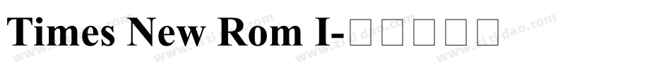Times New Rom I字体转换